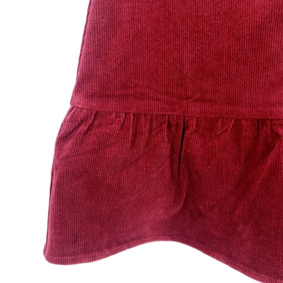 NUMPH Ruffle Corduroy Red Fired Berries Skirt - Picture 3 of 7